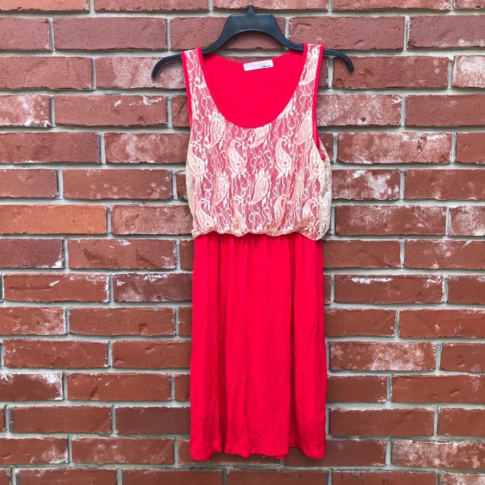 Red Lace Gameday Dress